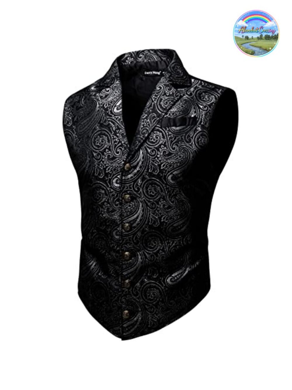 Mens Steampunk Victorian Paisley Waistcoat Tailored Fit Suit Vest